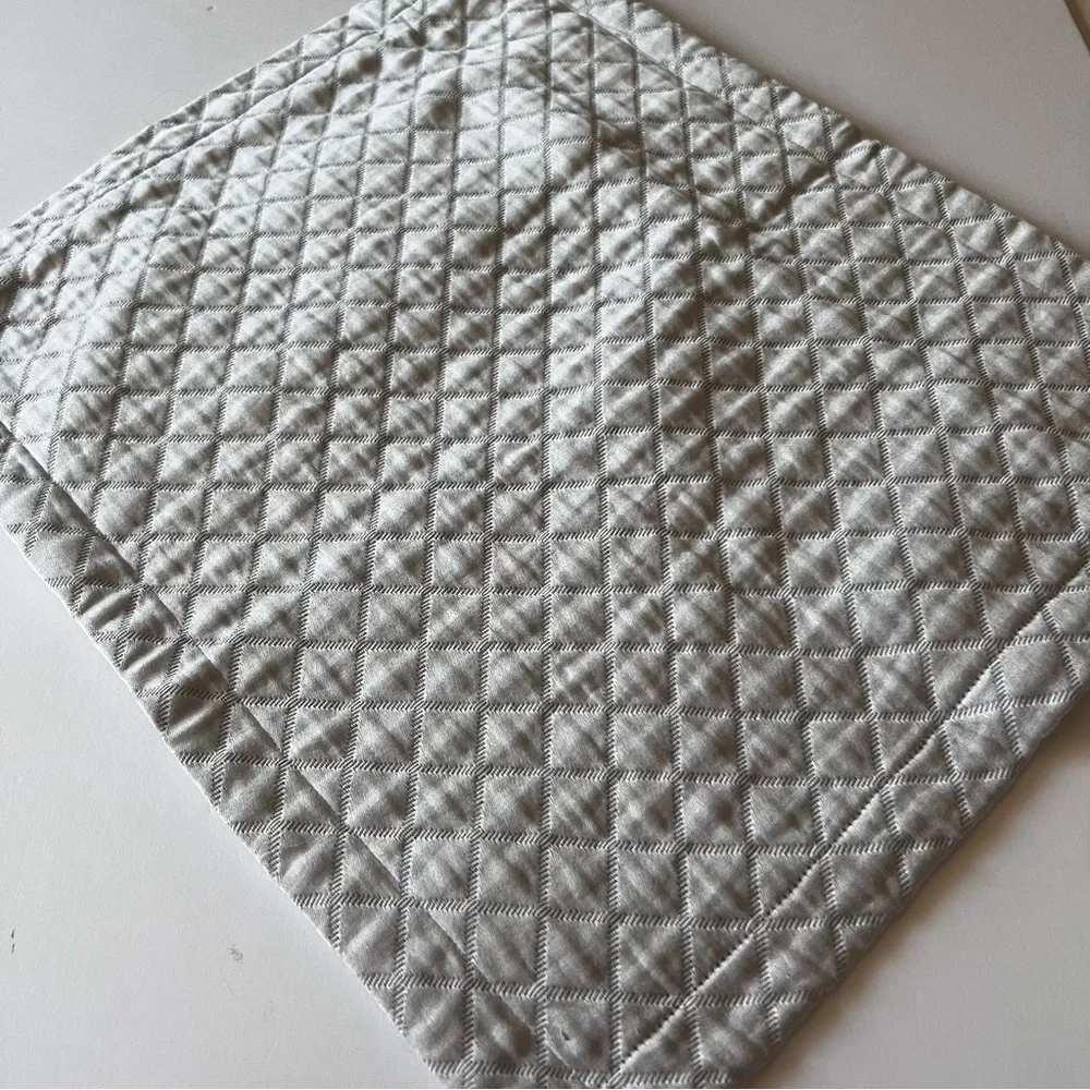 MATOUK NADIA MATELASSE’ COTTON BOUDOIR PILLOW SHAM SILVER  NWOT